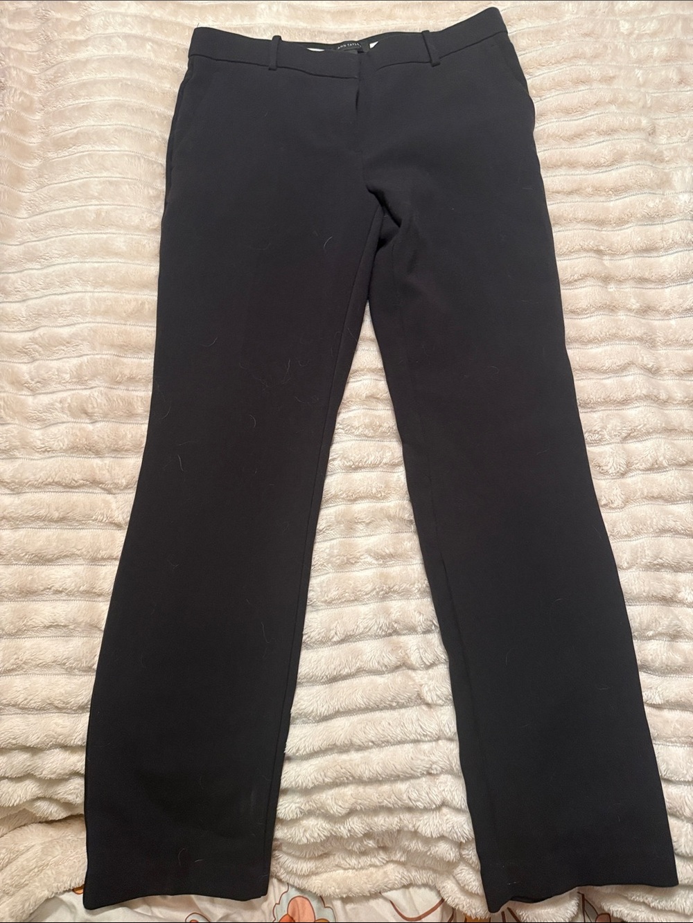 Ann Taylor Black Straight-Leg Dress Pants